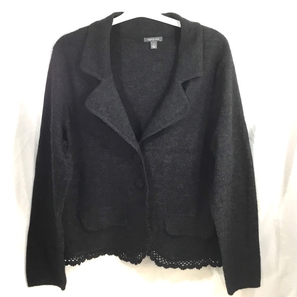apt. 9 WOMAN Charcoal Grey Wool Cardigan / Jacket - Picture 1 of 5